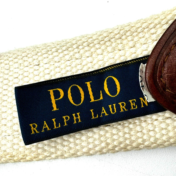 POLO RALPH LAUREN‎ Men\'s Large Flag Belt Nautical yacht club Embroidered Leather main image 10